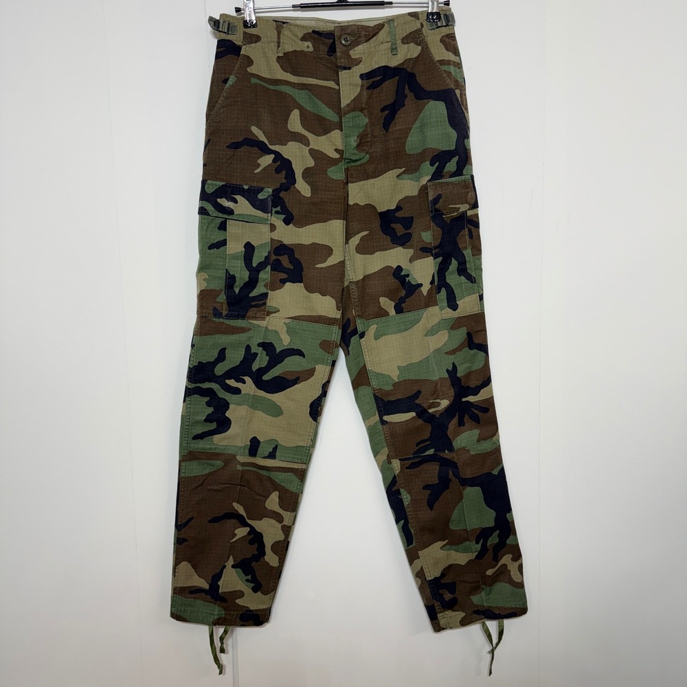 Military Combat Cargo Pants Trousers Mens Small Regular 30X31 Wooland Camo BDU